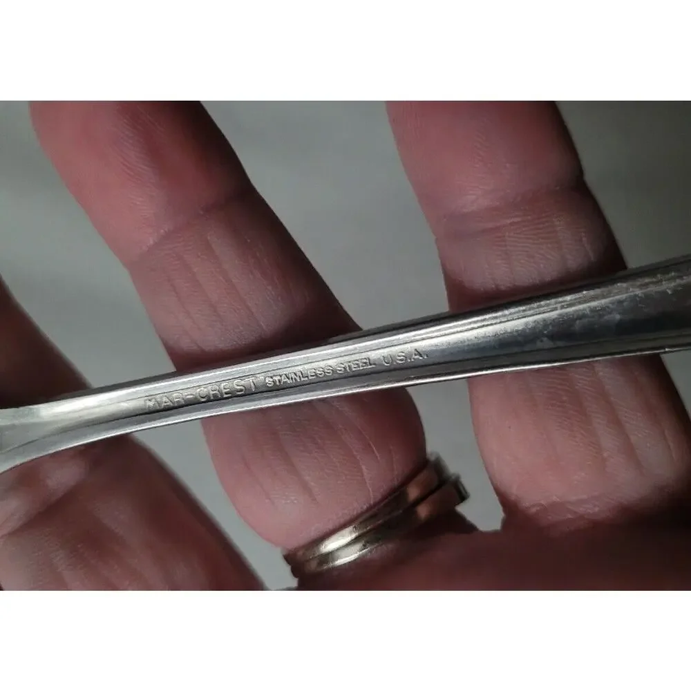 Vtg Mar-crest Stainless Citation Atomic Starburst ICE TEA Long Spoon USA